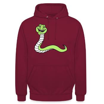 tête de serpent monstre boese dangereux la - Sweat-shirt à capuche unisexe - bordeaux - Devant - Alina (178cm) & Michal (187cm)