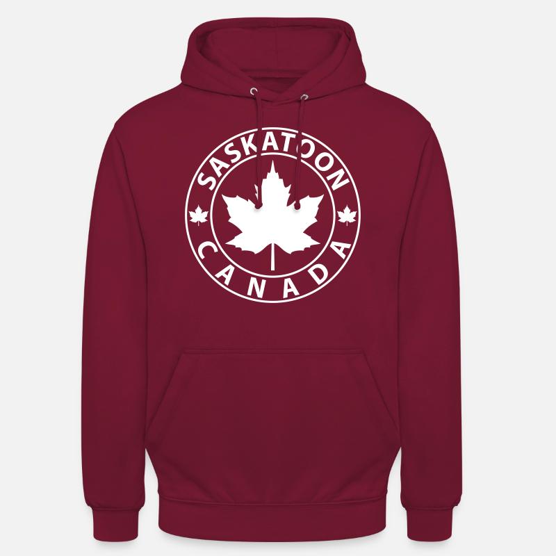 Saskatoon - Sweat-shirt à capuche unisexe - bordeaux