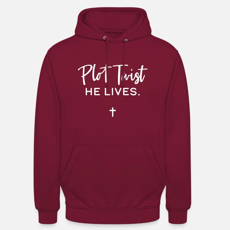 Plot Twist Er lebt - Unisex Hoodie - Bordeaux