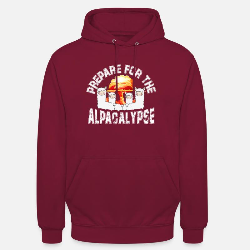 Préparez-vous à l'Alpacalypse - Sweat-shirt à capuche unisexe - bordeaux