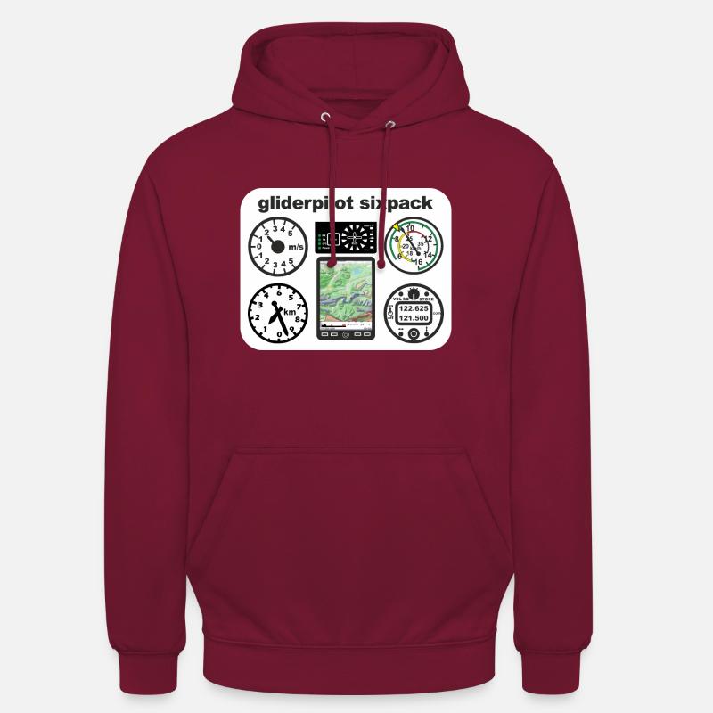 sixpack glider glider glide - Unisex Hoodie - bordeaux
