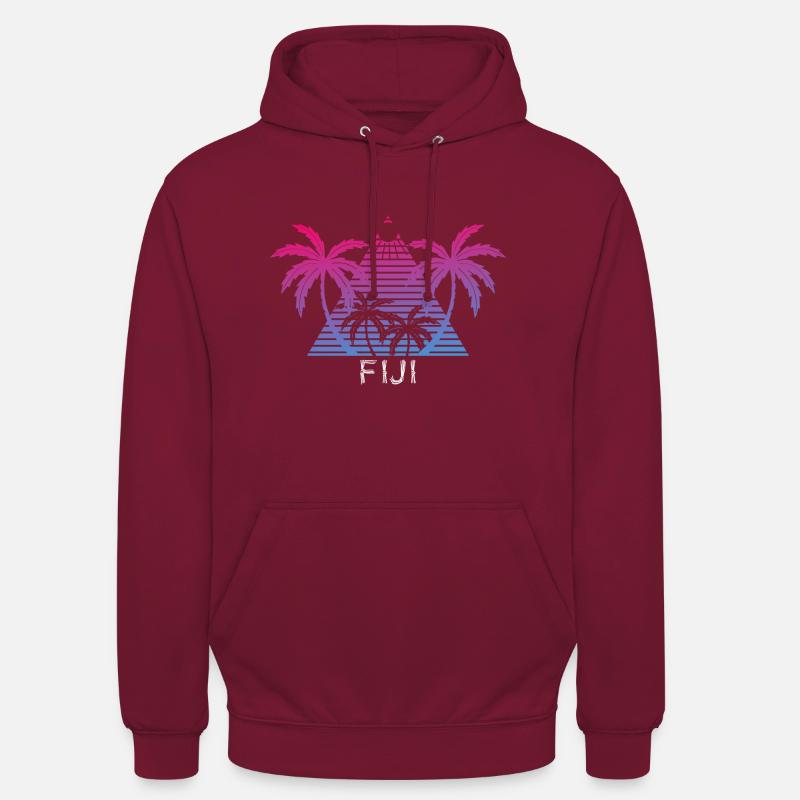 Fiji - Sweat-shirt à capuche unisexe - bordeaux