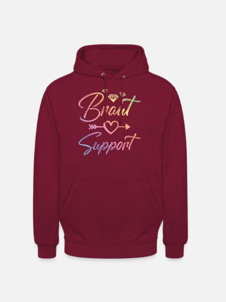 braut support herz diamant - Unisex Hoodie - Bordeaux