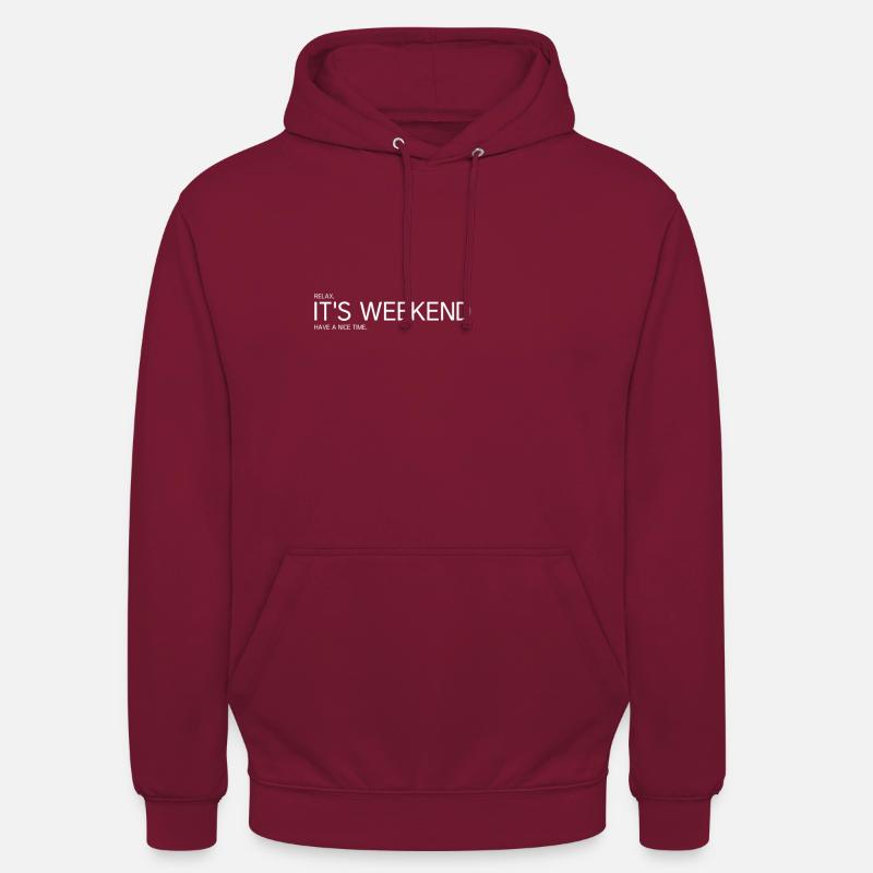 C’EST LE WEEK-END - Week-end - Sweat-shirt à capuche unisexe - bordeaux