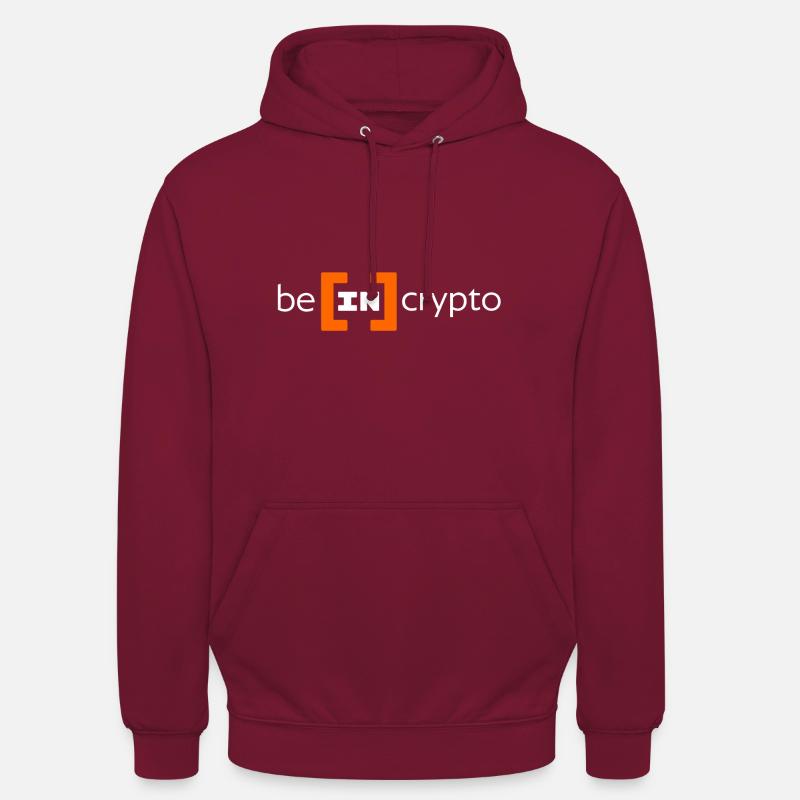 BeInCrypto - Front - Unisex Hoodie - bordeaux