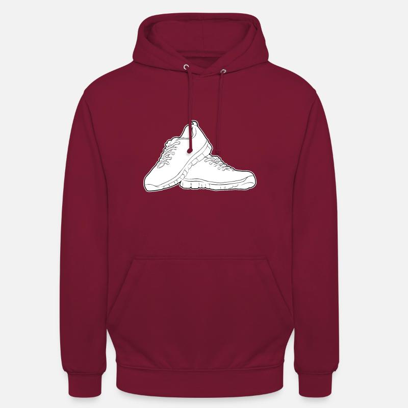 Running shoes Black Solid - Sweat-shirt à capuche unisexe - bordeaux