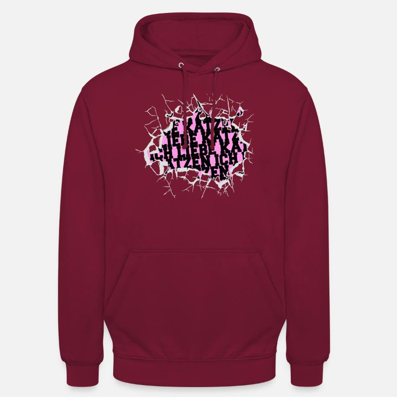 witzig statement spruch großkatze geschenkidee - Unisex Hoodie - Bordeaux