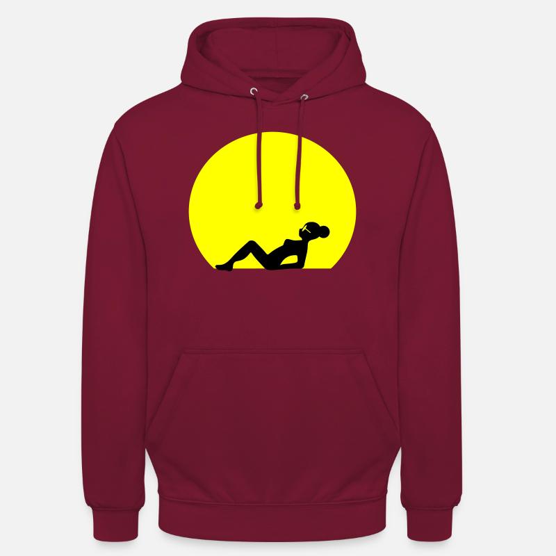 bronzage vectoriel - Sweat-shirt à capuche unisexe - bordeaux