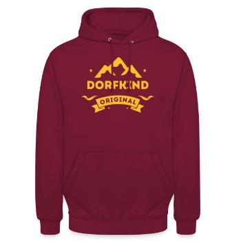 Village enfant original de couleurs différentes - Sweat-shirt à capuche unisexe - bordeaux - Devant - Alina (178cm) & Michal (187cm)