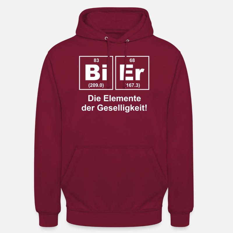 Chemiker - Bier, das Element der.. - Unisex Hoodie - Bordeaux