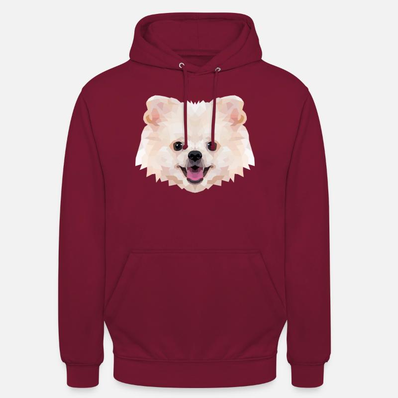 Polyart Dwarf Spitz - Unisex Hoodie - bordeaux