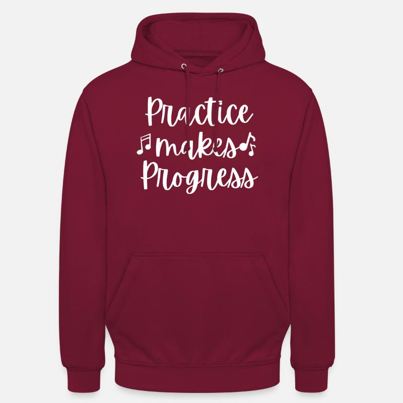 practice makes progress design - Unisex Hoodie - bordeaux