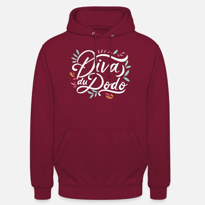 Diva du dodo - Sweat-shirt à capuche unisexe - bordeaux