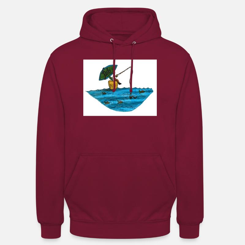 Fisch - Unisex Hoodie - Bordeaux
