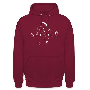paragliding - Unisex Hoodie - Bordeaux - Vorne - Alina (178cm) & Michal (187cm)
