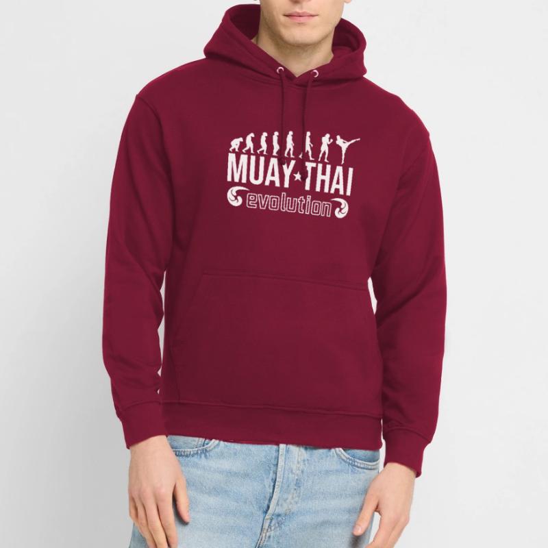 Evolution du Muay Thai | La boxe thaïe l'évolution Sweat-shirt à capuche unisexe