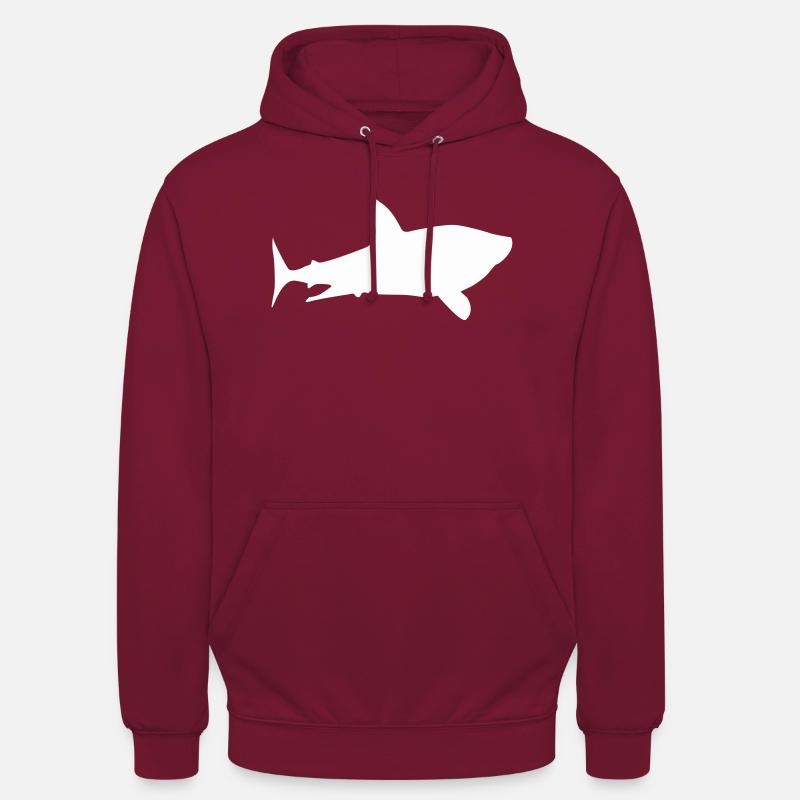 requin requin - Sweat-shirt à capuche unisexe - bordeaux