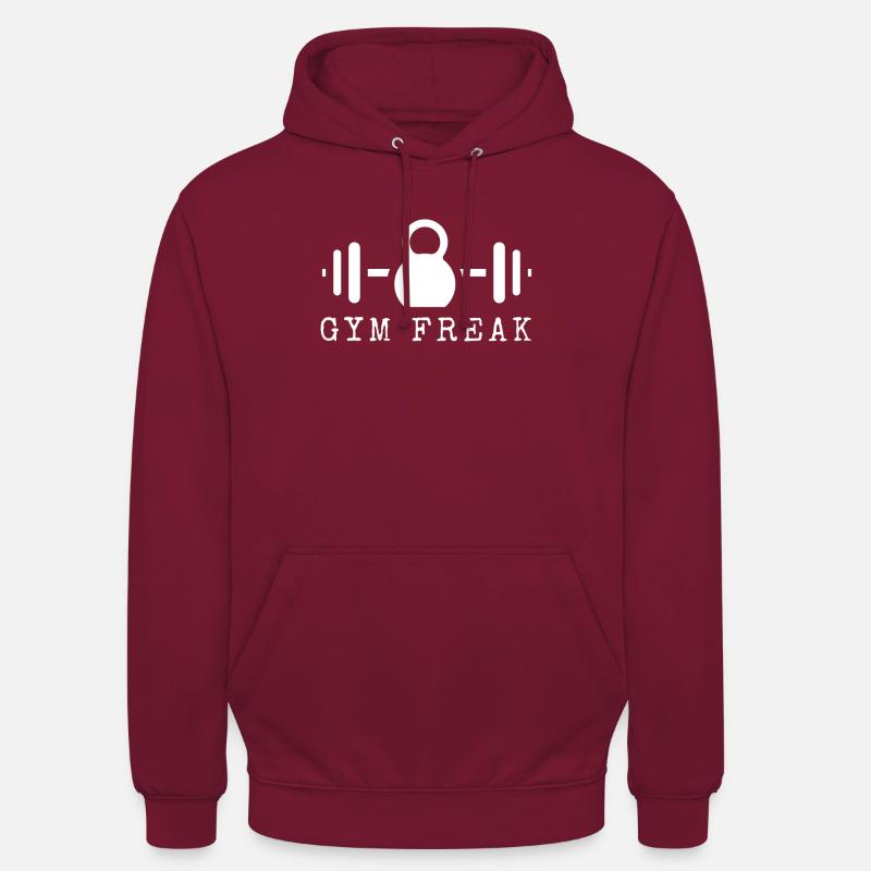 Gym Freak Statement Shirts & Pullover - Unisex Hoodie - Bordeaux