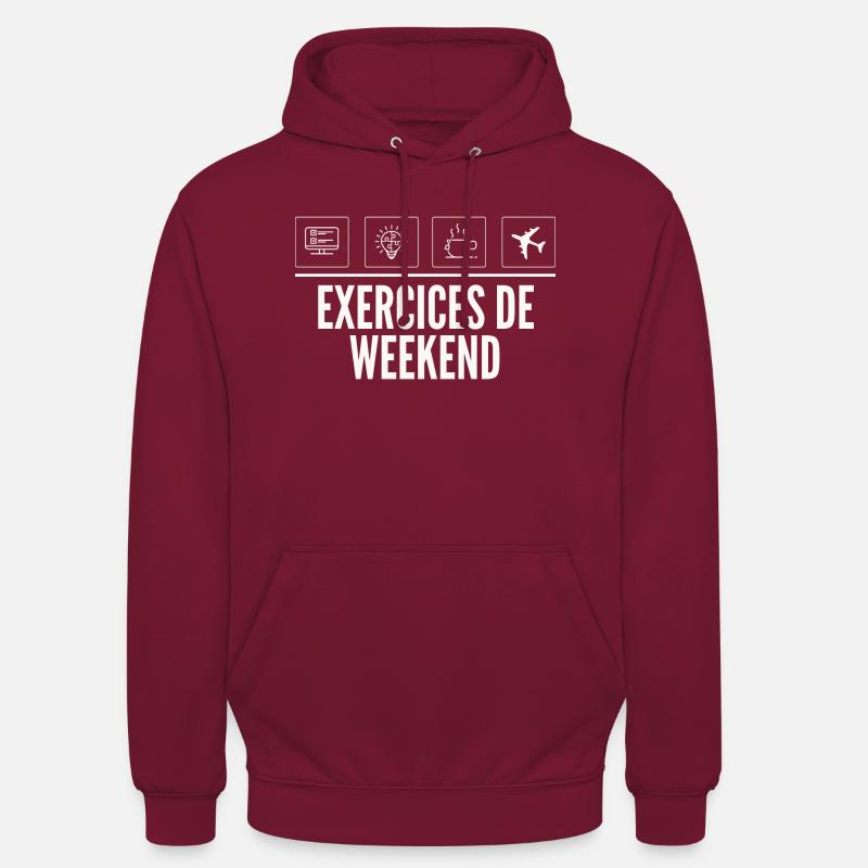 Weekend Exercises - Weekend Exercise - Unisex Hoodie - bordeaux