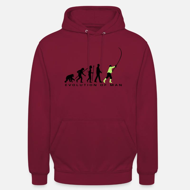 evolution_angler_042013_a_2c - Unisex Hoodie - bordeaux