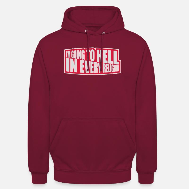 im going to hell - Unisex Hoodie - Bordeaux