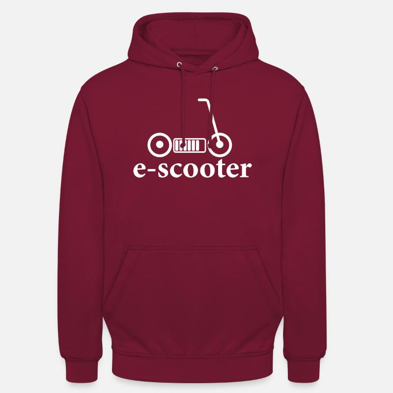 E-Scooter E-Roller Scooter - Unisex Hoodie - Bordeaux