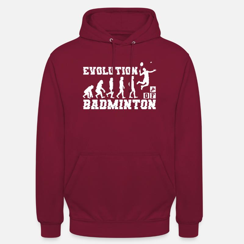 Badminton Evolution Silhouette - Unisex Hoodie - Bordeaux