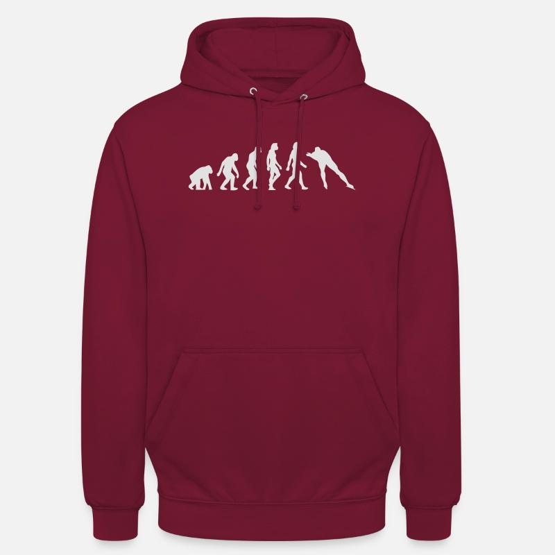 L'évolution du patinage - Sweat-shirt à capuche unisexe - bordeaux
