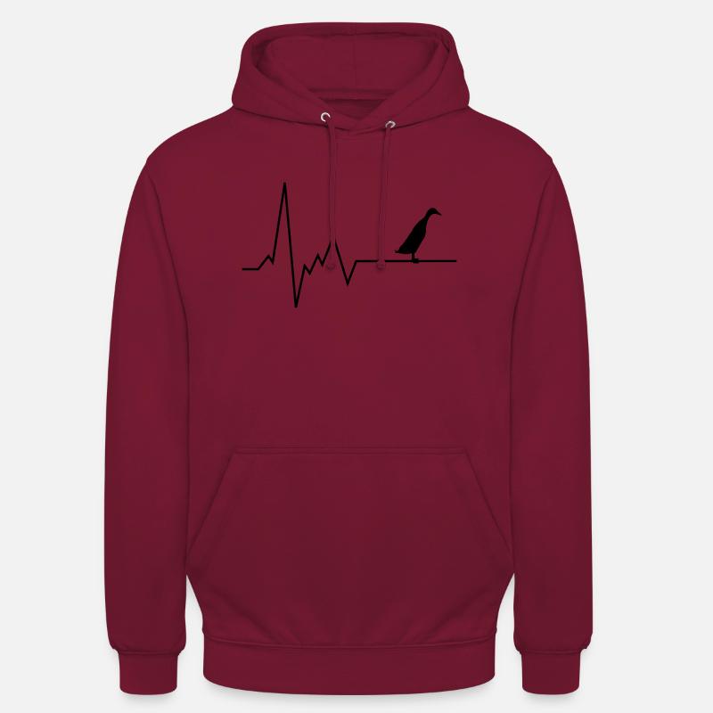 Canard en cours d'exécution - Sweat-shirt à capuche unisexe - bordeaux
