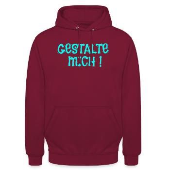 Gestalte Mich - Unisex Hoodie - Bordeaux - Vorne - Alina (178cm) & Michal (187cm)