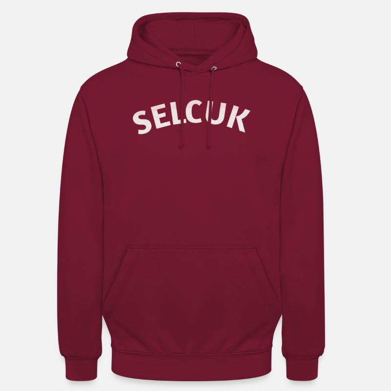 Izmir texte de vacances - Sweat-shirt à capuche unisexe - bordeaux