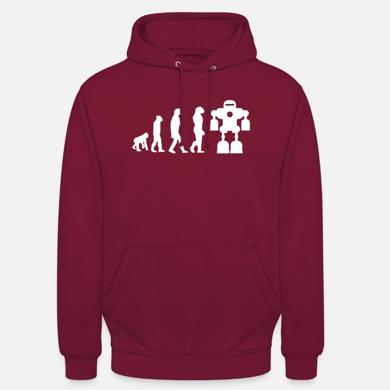 robot evolution - Unisex Hoodie - bordeaux