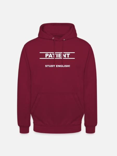patient - Unisex Hoodie - Bordeaux