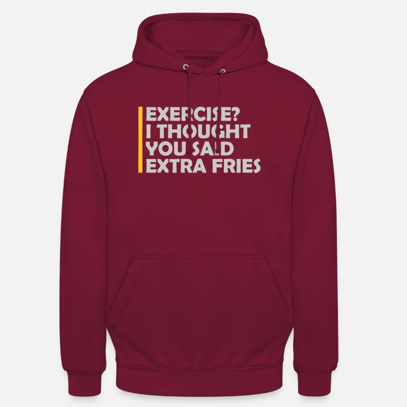 Exercice Extra Fries Citation - Sweat-shirt à capuche unisexe - bordeaux