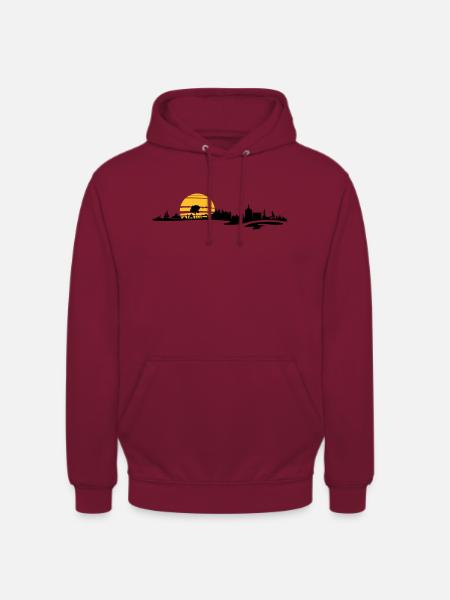 Skyline - Mecklenburg-Vorpommern - Unisex Hoodie - Bordeaux