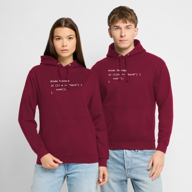 Code Therapy – T-shirt de programmation drôle Sweat-shirt à capuche unisexe