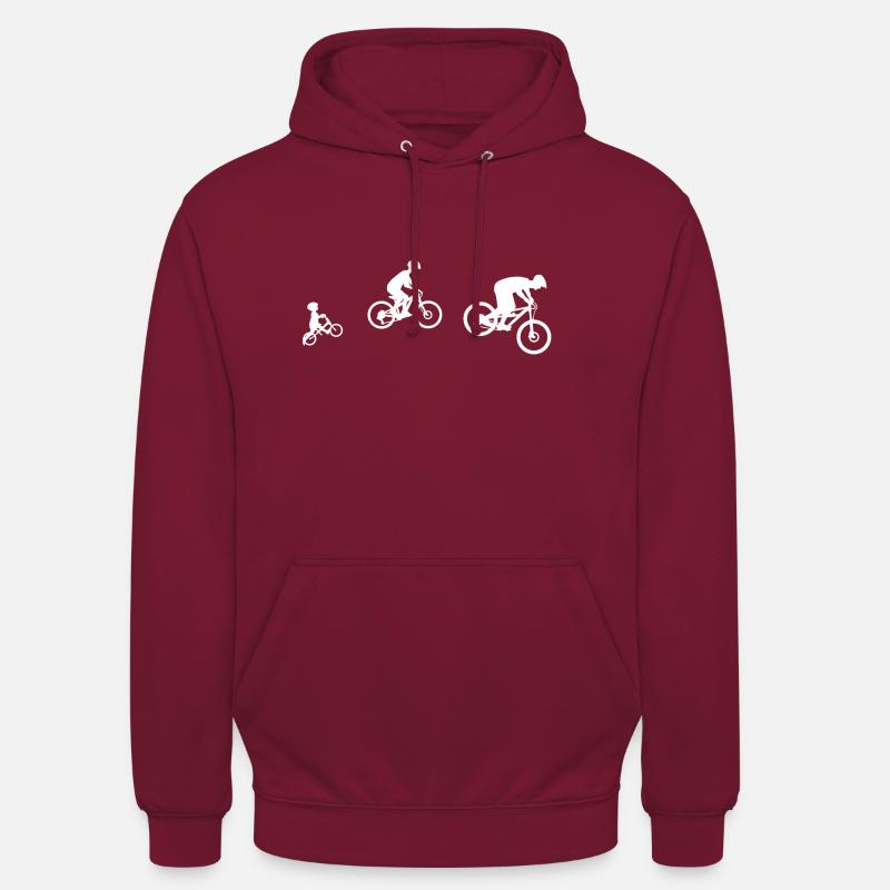 MTB Vater Kinder Evolution - Sweat-shirt à capuche unisexe - bordeaux