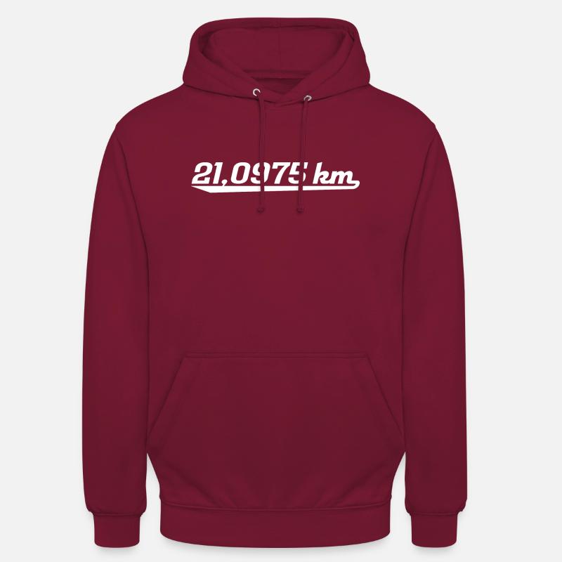 Semi-marathon - Sweat-shirt à capuche unisexe - bordeaux