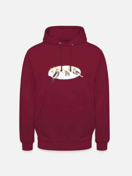 Nymphensittiche - Unisex Hoodie - Bordeaux