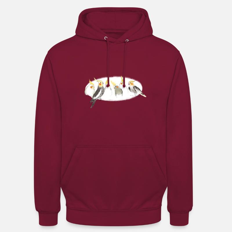 Nymphensittiche - Unisex Hoodie - Bordeaux