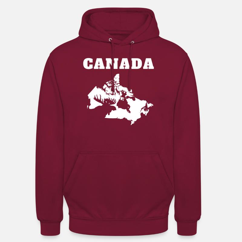 Formule Canada Moose Moose - Sweat-shirt à capuche unisexe - bordeaux