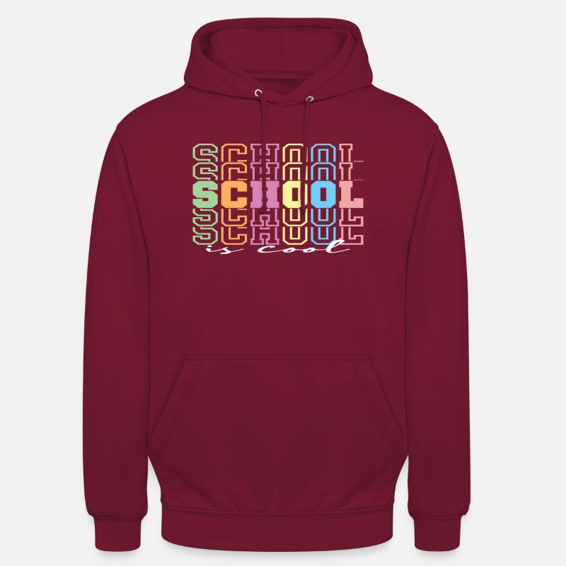 L'école c'est cool - Sweat-shirt à capuche unisexe - bordeaux
