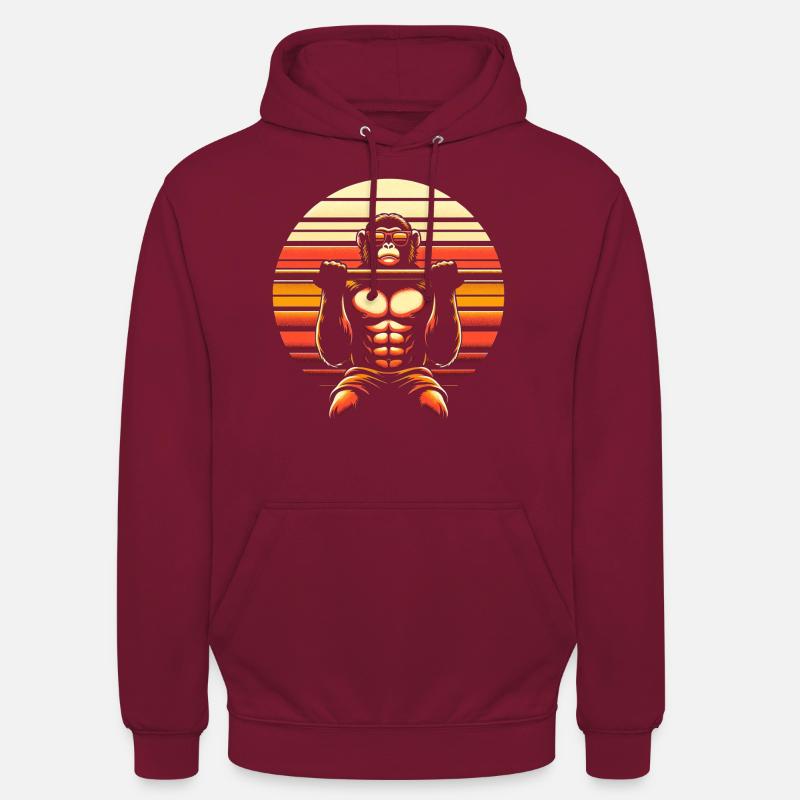 Monkey pull-ups - Unisex Hoodie - bordeaux