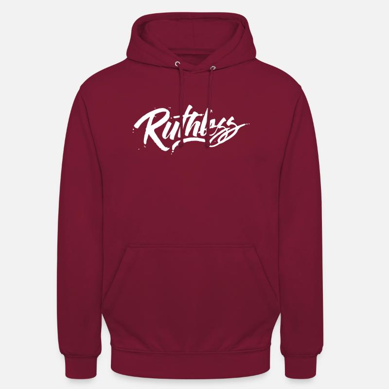 Ruthless - White version - Unisex Hoodie - bordeaux