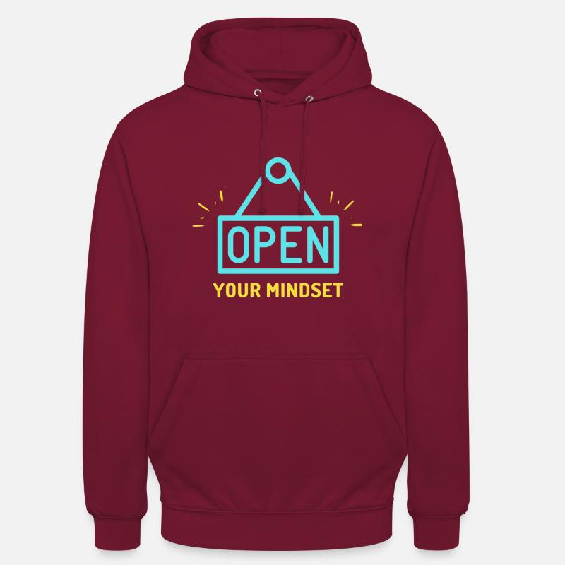 Open your mindset - Sweat-shirt à capuche unisexe - bordeaux