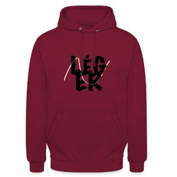 Collection Léger 1 - Sweat-shirt à capuche unisexe - bordeaux - Devant - Alina (178cm) & Michal (187cm)