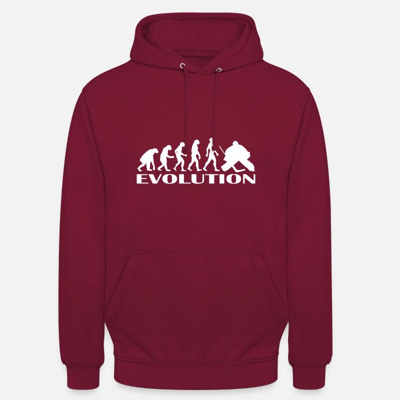 Evolution Eishockey Eishockeyspieler Geschenk idee - Unisex Hoodie - Bordeaux