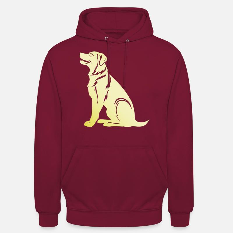 Silhouette de chien samoyède - Sweat-shirt à capuche unisexe - bordeaux