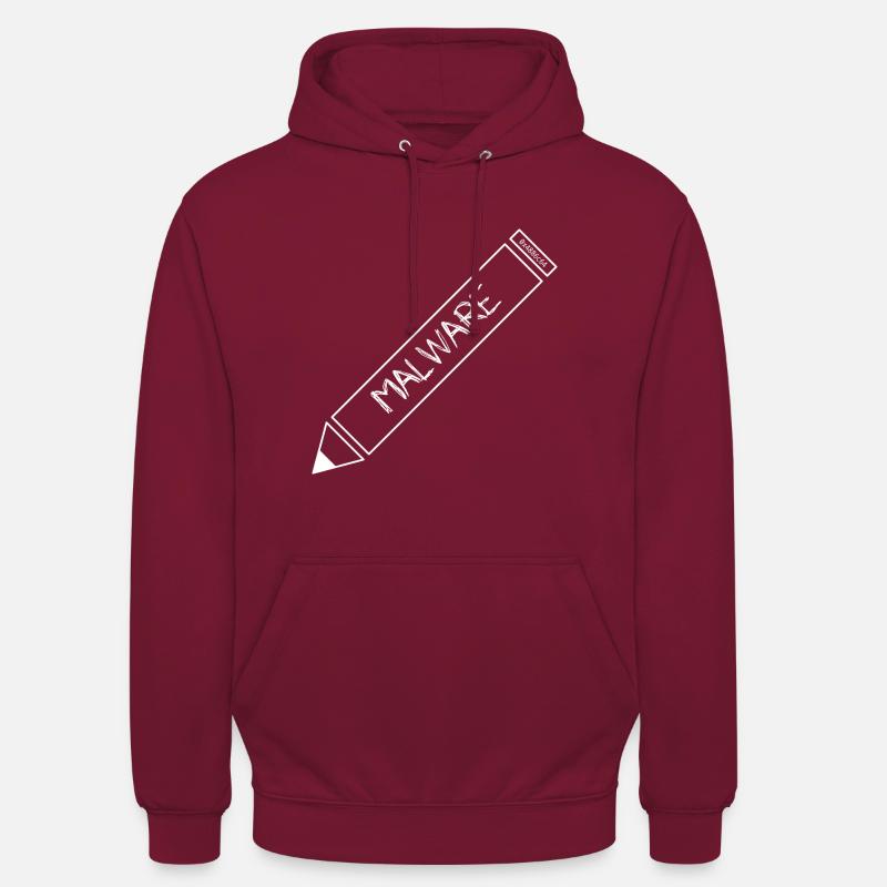 Malware Nerd Computer T-Shirt - Sweat-shirt à capuche unisexe - bordeaux