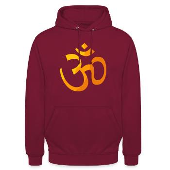 goa om - Unisex Hoodie - Bordeaux - Vorne - Alina (178cm) & Michal (187cm)